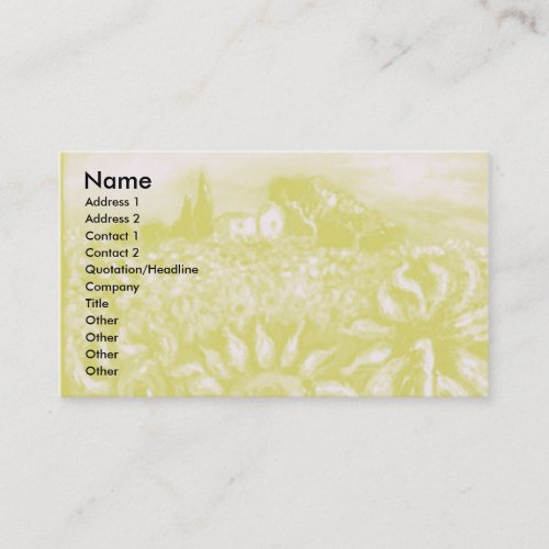 SUNFLOWERS AND COUNTRYSIDE IN TUSCANY_ ITALY BUSINESS CARD