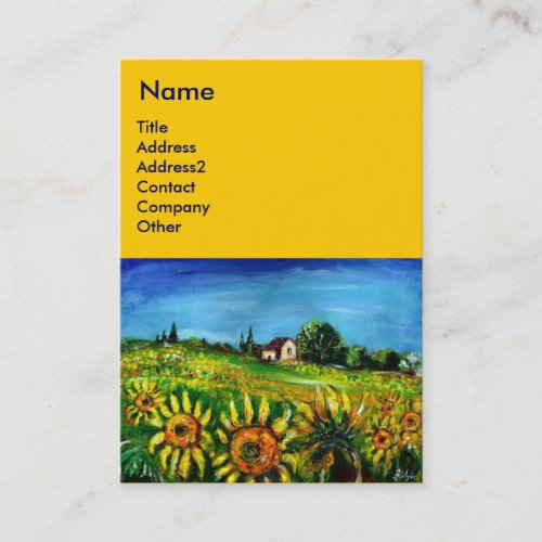 SUNFLOWERS AND COUNTRYSIDE IN TUSCANY_ ITALY BUSINESS CARD