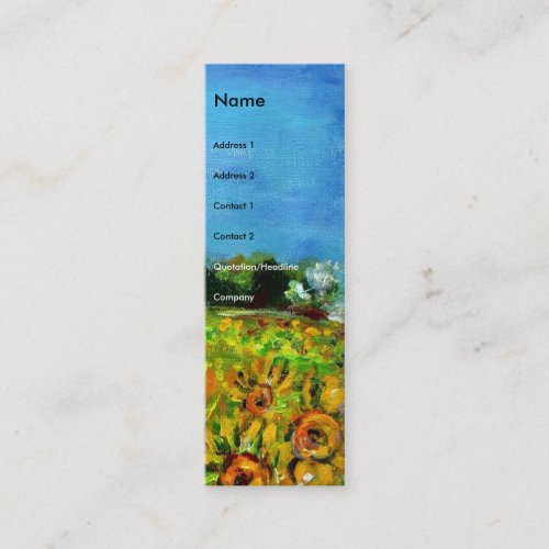 SUNFLOWERS AND COUNTRYSIDE IN TUSCANY_ ITALY MINI BUSINESS CARD