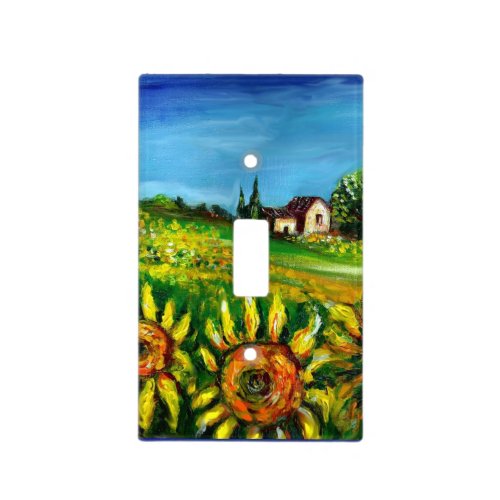 SUNFLOWERS AND COUNTRYSIDE IN TUSCANY LIGHT SWITCH COVER