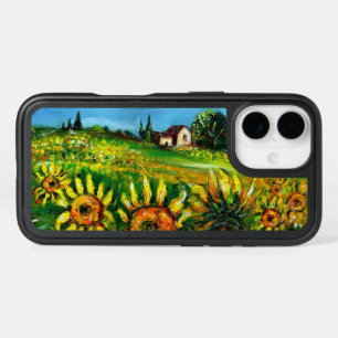 SUNFLOWERS AND COUNTRYSIDE IN TUSCANY  iPhone 16 CASE