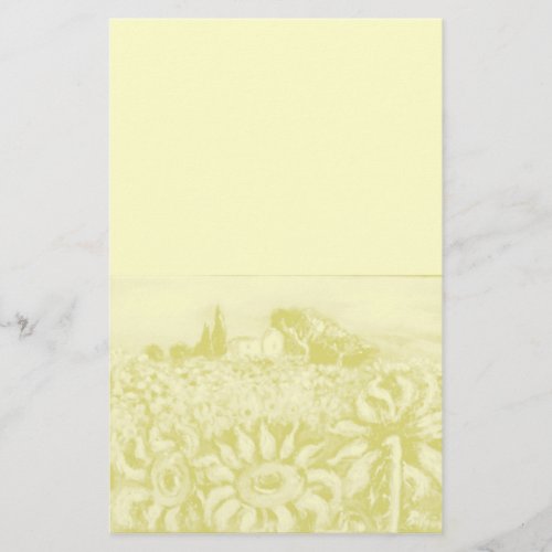 SUNFLOWERS AND COUNTRYSIDE IN TUSCANY STATIONERY
