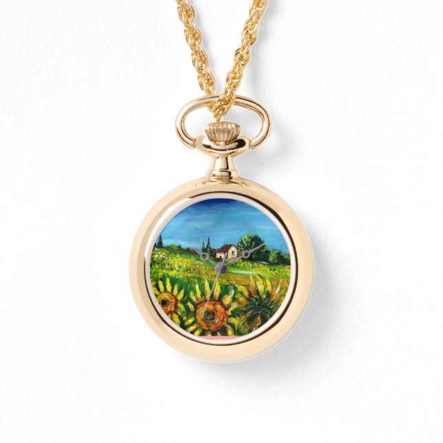 SUNFLOWERS AND COUNTRYSIDE IN TUSCANY WATCH (Front)