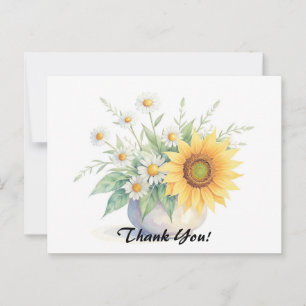Sunflowers and Daisies Bouquet Postcard