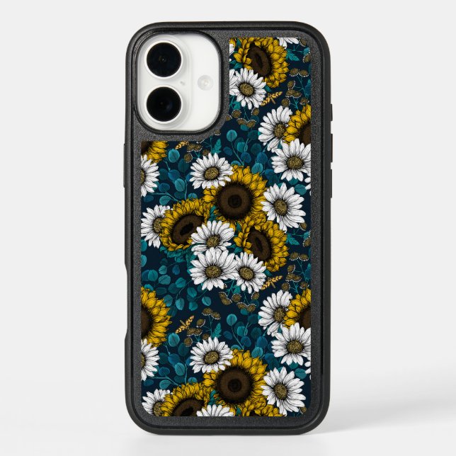 Sunflowers and daisies, summer garden 2 otterbox iPhone case (Back)