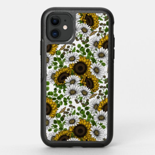 Sunflowers and daisies summer garden 3 OtterBox symmetry iPhone 11 case