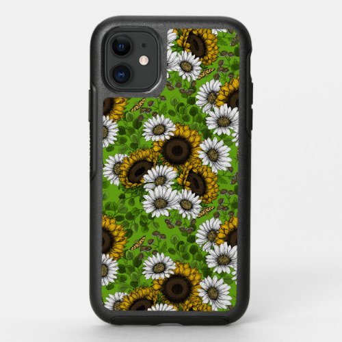 Sunflowers and daisies summer garden OtterBox symmetry iPhone 11 case