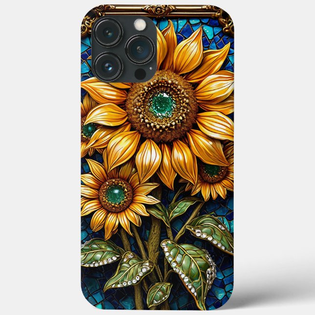 Sunflowers and Decorative Frame Elements Case-Mate iPhone Case (Back)