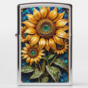 Sunflowers and Decorative Frame Elements Zippo Lighter