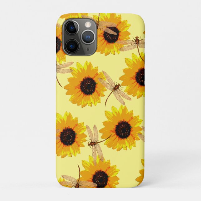 Sunflowers And Dragonflies,  Case-Mate iPhone Case (Back)