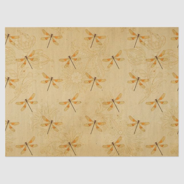 Sunflowers and Dragonflies Series Design 17 Tissue Paper (Front)