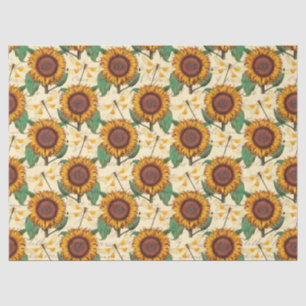 Sunflowers and Dragonflies Series Design 5 Tissue Paper