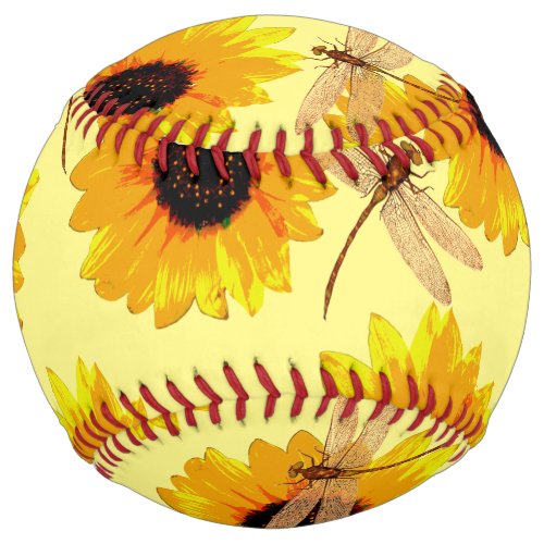 Sunflowers And Dragonflies   Softball