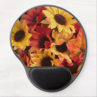 Sunflowers and leaves mousepad. gel mouse pad