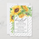 Sunflowers and Polka Dots Floral Bridal Shower