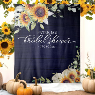 Sunflowers and Pumpkin Fall Bridal Shower Backdrop