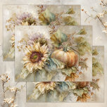 SUNFLOWERS AND PUMPKINS AUTUMN DECOUPAGE TISSUE PAPER