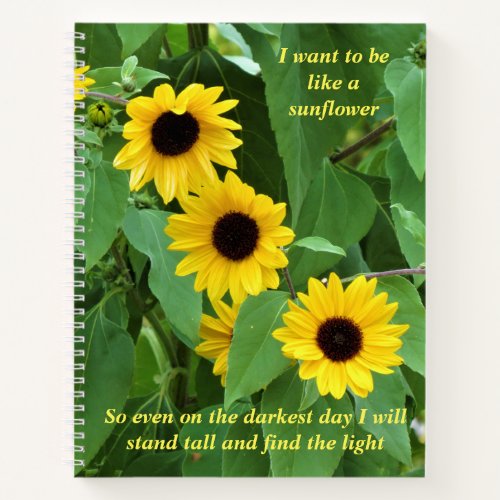 Sunflowers and Quotes Notebook 2 Quotes 