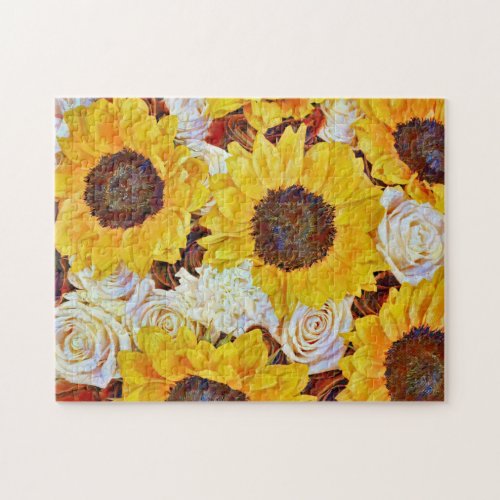 Sunflowers and Roses Art Flower Puzzle