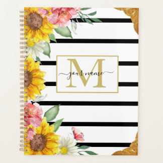 Sunflowers and Stripes Planner