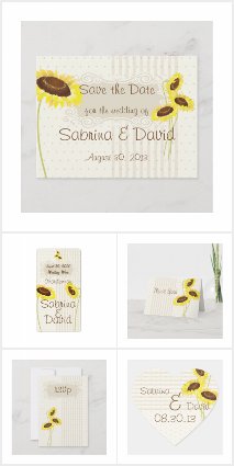 Sunflowers And Stripes Wedding 