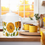 Sunflowers and text teapot<br><div class="desc">sunflowers and text</div>