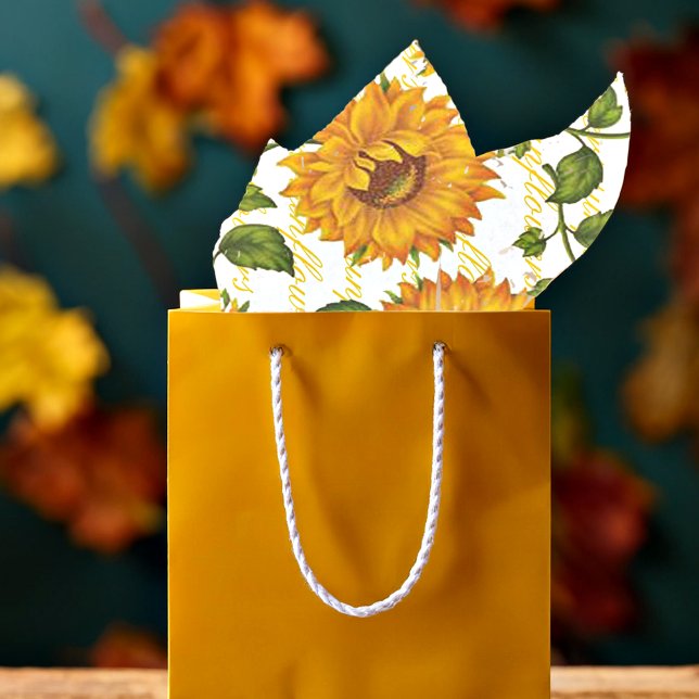 Sunflowers and text tissue paper (Creator Uploaded)
