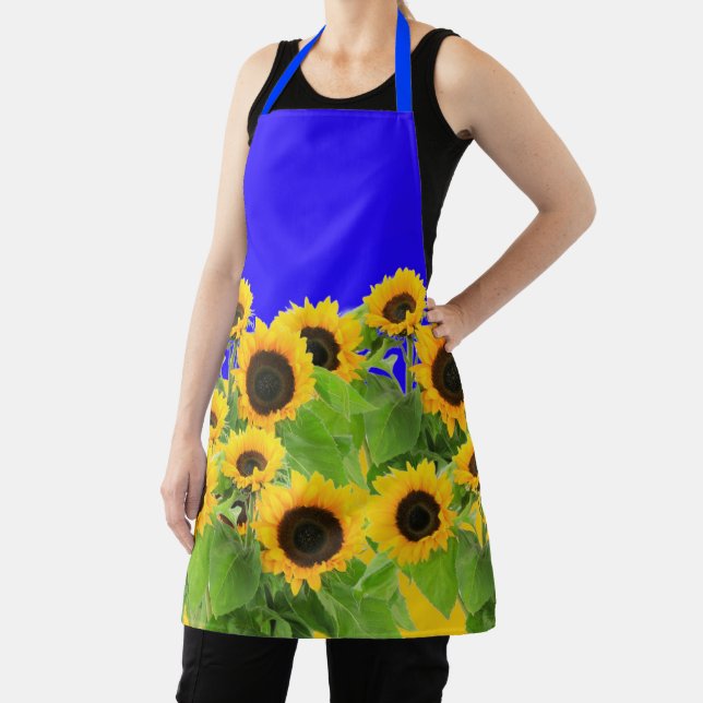 Sunflowers Apron Ukraine Flag Colors - Support (Insitu)