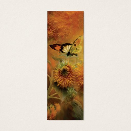 Customizable Sunflowers Art Bookmark Business Card Templates