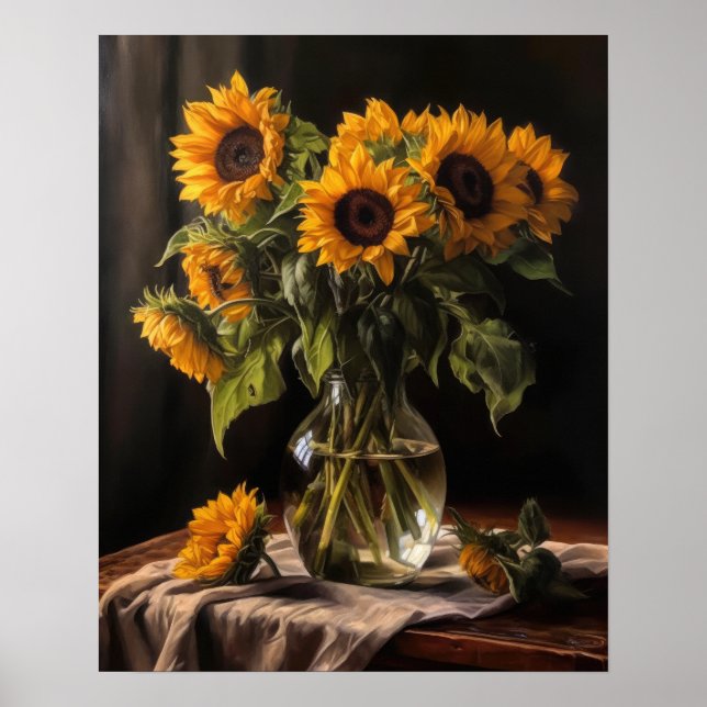 Sunflowers Art Print Poster (Front)