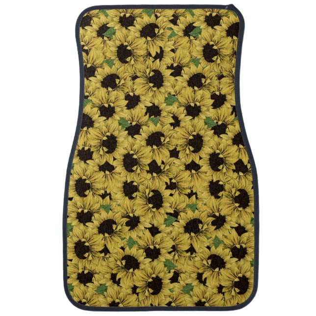 Sunflowers Automotive Car or Truck Floor Mats (Front)