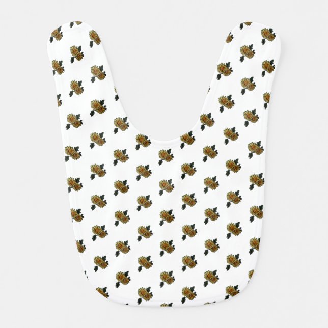 Sunflowers  baby bib (Front)