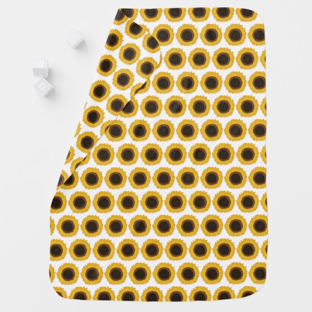 Sunflowers Baby Blanket (In Situ)