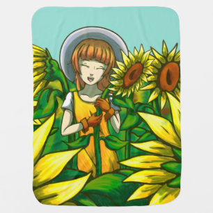 Sunflowers Baby Blanket