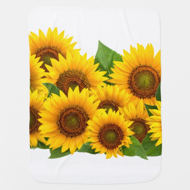 Sunflowers Baby Blanket (Front)
