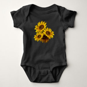 Sunflowers baby bodysuit