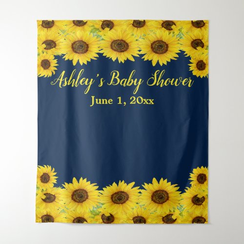 Sunflowers Baby Shower Backdrop Photo Booth Prop