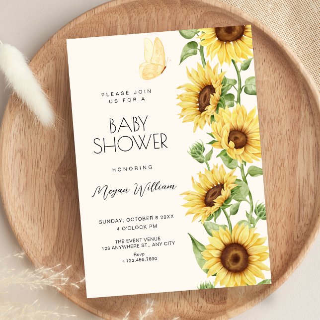 Sunflowers baby shower Invitation (Creator Uploaded)