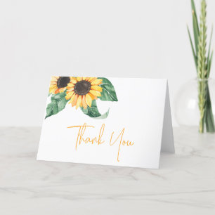 Sunflowers Baby Shower Thank You Card