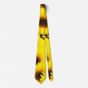 Sunflowers background neck tie