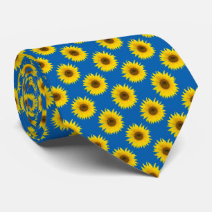Sunflowers background neck tie