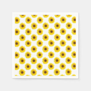 Sunflowers background paper napkins