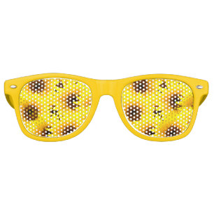 Sunflowers background retro sunglasses