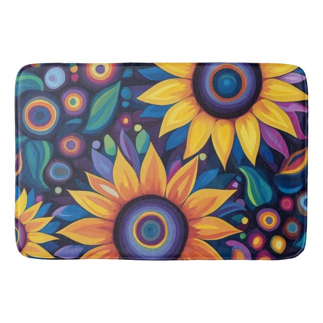 Sunflowers Bath Mat (Front)