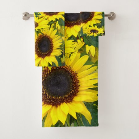 Sunflowers Bath Towel Set