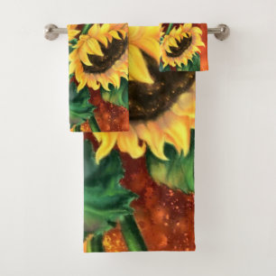 Sunflowers Bath Towel Set