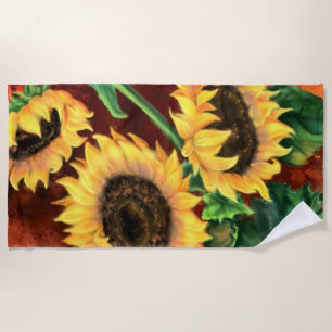 Sunflowers Beach Towel