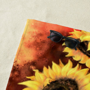 Sunflowers Beach Towel