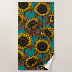 Sunflowers Beach Towel