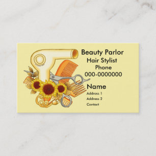 Sunflowers Beautician Appointment Card